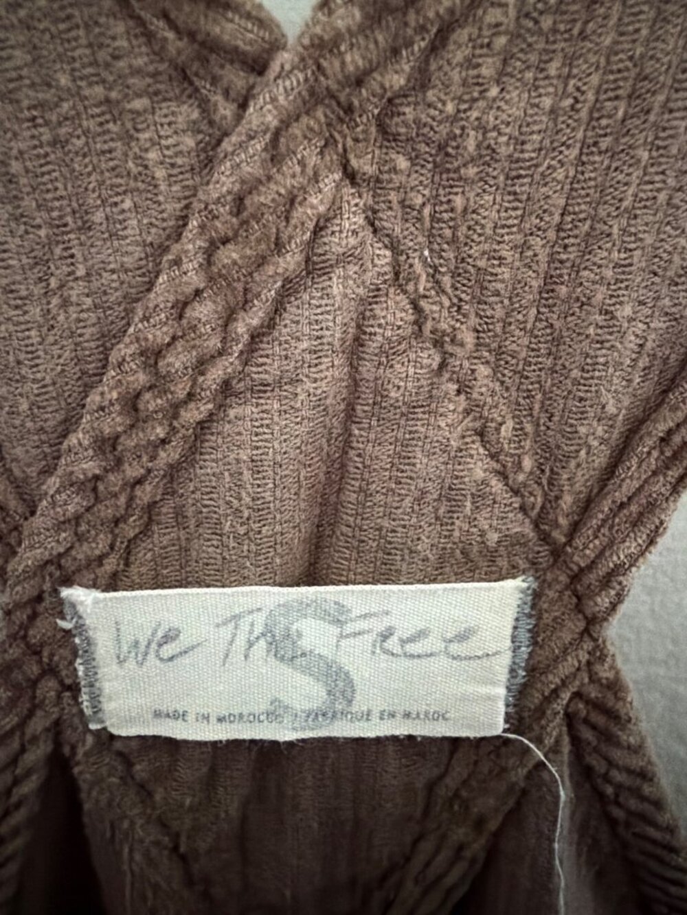 Free People We The Free Ziggy Cord Overalls Brown Relaxed Fit Boho S - Picture 4 of 7